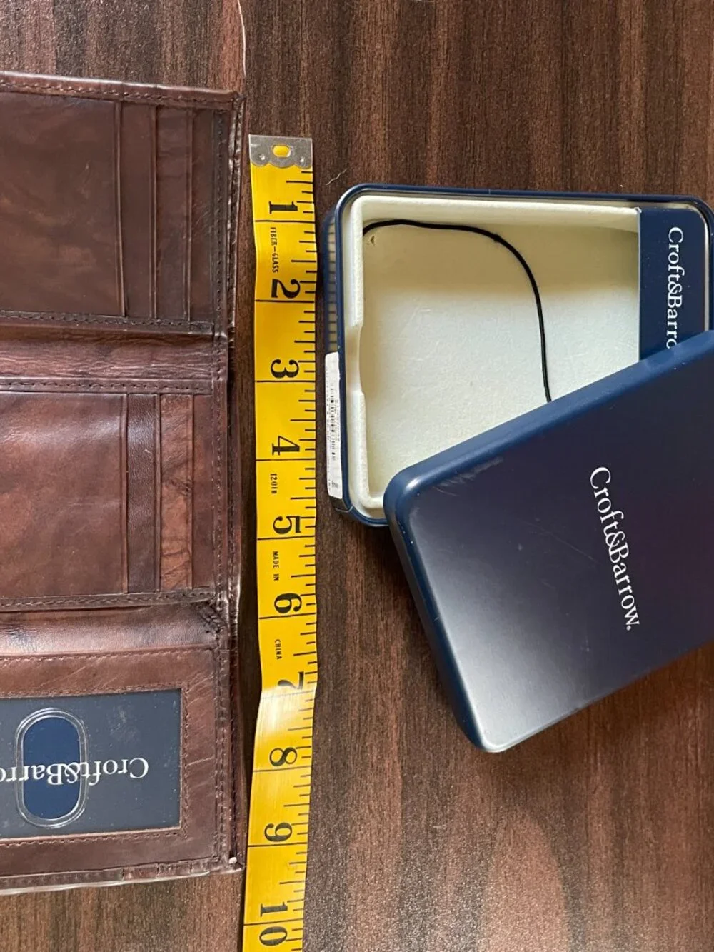 NWT Croft & Barrow Genuine Leather Flip Trifold Wallet — Brown